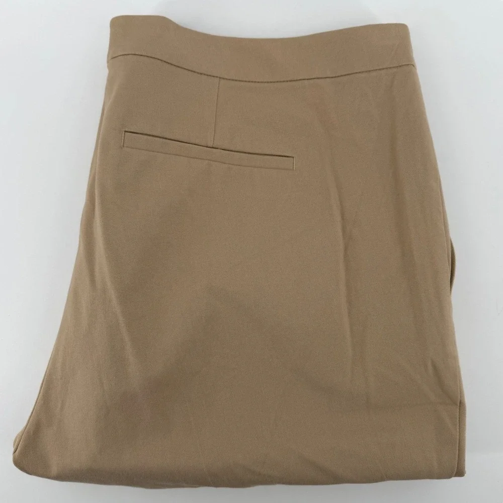 Lauren Ralph Lauren Pants Women 18 Tan Khaki Slim Ankle Trouser Stretch Workwear